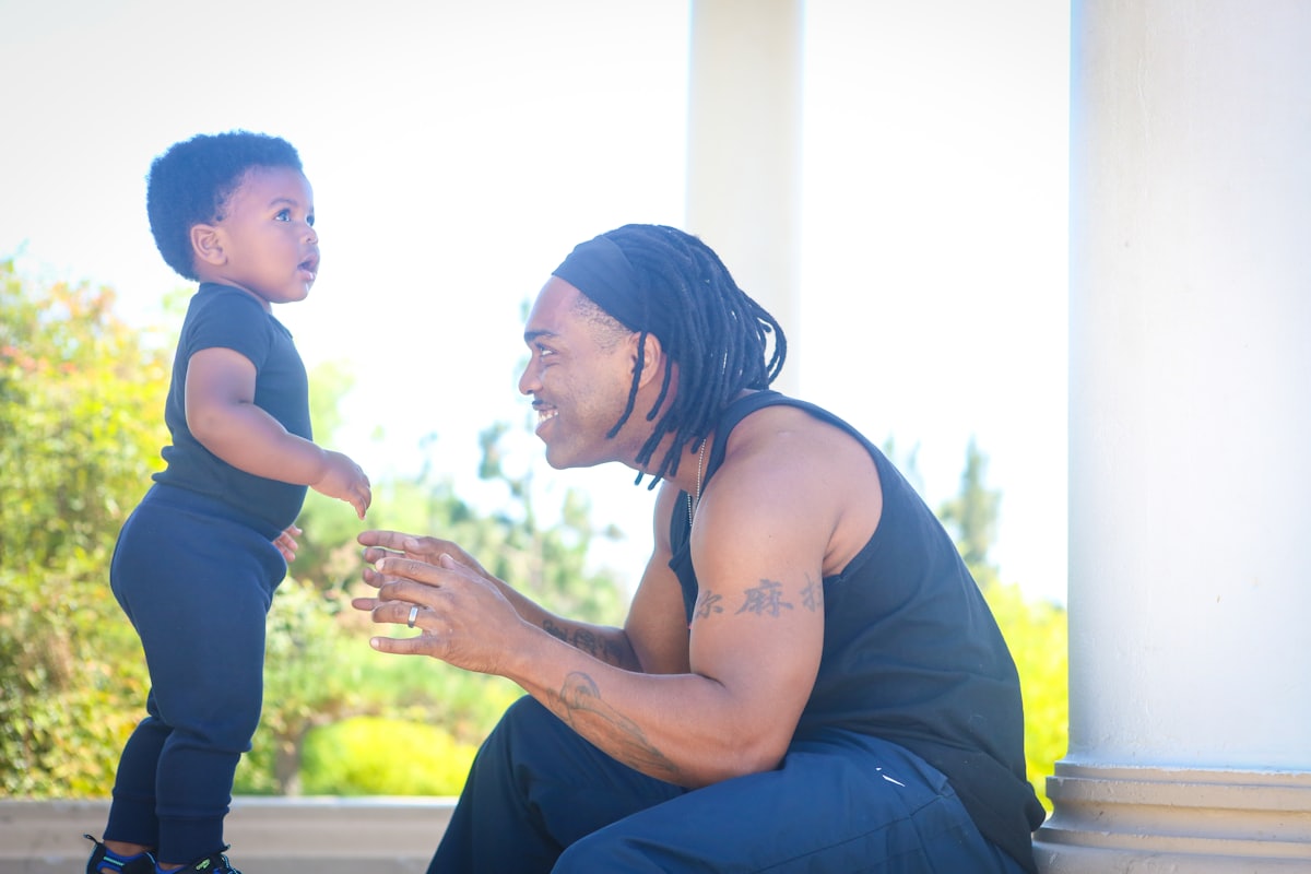 A Southern Utah family smiling together at home